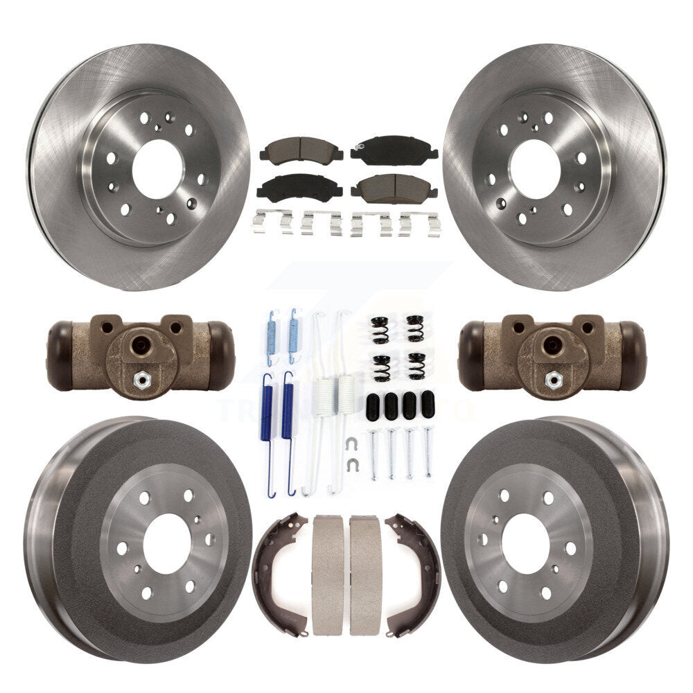 Front Rear Brake Rotor Ceramic Pad & Drum Kit (9Pc) For Chevrolet Silverado 1500