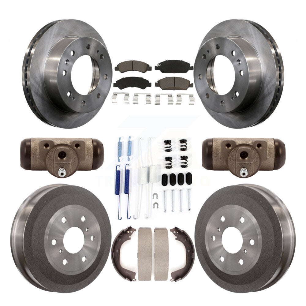 Front Rear Brake Rotor Ceramic Pad & Drum Kit (9Pc) For Chevrolet Silverado 1500