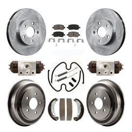 Front Rear Brake Rotor Ceramic Pad & Drum Kit (9Pc) For Chevrolet Cobalt Pontiac