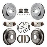 Front Rear Brake Rotor Ceramic Pad & Drum Kit (9Pc) For Chevrolet Cobalt Pontiac