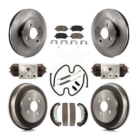 Front Rear Brake Rotor Ceramic Pad Drum Kit (9Pc) For Chevrolet Cobalt Saturn G5