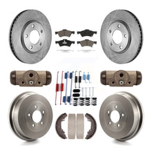 Load image into Gallery viewer, Front Rear Brake Rotor Ceramic Pad Drum Kit (9Pc) For Dodge Caravan Grand Town &amp;