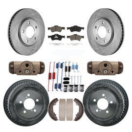 Front Rear Disc Brake Rotor Ceramic Pad Drum Kit (9Pc) For Dodge Chrysler Town &