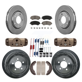 Front Rear Disc Brake Rotor Ceramic Pad Drum Kit (9Pc) For Dodge Chrysler Town &