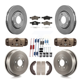 Front Rear Brake Rotor Ceramic Pad And Drum Kit (9Pc) For Dodge Caravan Chrysler