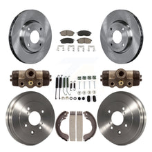 Charger l'image dans la galerie, Front Rear Brake Rotor Ceramic Pad &amp; Drum Kit (9Pc) For Nissan Sentra Versa Cube