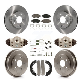 [Front+Rear] 06-08 Honda Civic Hybrid Premium OE Brake Rotor Drum Kit & Ceramic Pads For Max Braking