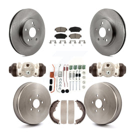 [Front+Rear] 2004-2010 Toyota Sienna Premium OE Brake Rotor Drum Kit & Ceramic Pads For Max Braking