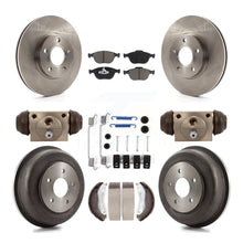 Load image into Gallery viewer, Front Rear Brake Rotor Ceramic Pad Drum Kit (9Pc) For 10-13 Ford Transit Connect