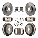 [Front+Rear] 2003 Saturn Ion Premium OE Brake Rotor Drum Kit & Ceramic Pads For Max Braking