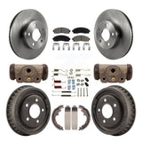 [Front+Rear] 04-09 Ford Ranger 4WD Premium OE Brake Rotor Drum Kit & Ceramic Pads For Max Braking