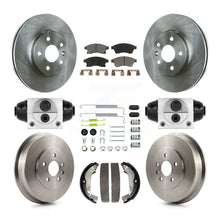 Charger l'image dans la galerie, Front Rear Brake Rotors Ceramic Pad &amp; Drum Kit (9Pc) For Chevrolet Cruze Limited