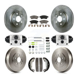 Front Rear Brake Rotors Ceramic Pad & Drum Kit (9Pc) For Chevrolet Cruze Limited