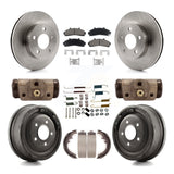 Front Rear Brake Rotors Ceramic Pad & Drum Kit (9Pc) For Ford Ranger Mazda B3000