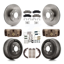 Front Rear Brake Rotors Ceramic Pad & Drum Kit (9Pc) For Ford Ranger Mazda B3000