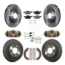 Load image into Gallery viewer, Front Rear Brake Rotors Ceramic Pad Drum Kit (9Pc) For Ford Escape Mazda Tribute