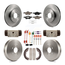 [Front+Rear] 2008 Mazda Tribute Premium OE Brake Rotor Drum Kit & Ceramic Pads For Max Braking