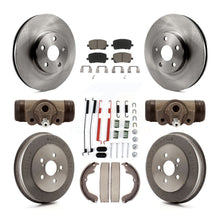 Load image into Gallery viewer, Front Rear Brake Rotor Ceramic Pad Drum Kit (9Pc) For Pontiac Vibe Toyota Matrix