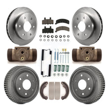 Charger l&#39;image dans la galerie, Front Rear Disc Brake Rotors Ceramic Pads And Drum Kit (9Pc) For Chevrolet K1500