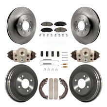 Charger l'image dans la galerie, Front Rear Disc Brake Rotors Ceramic Pads And Drum Kit (9Pc) For Honda Insight