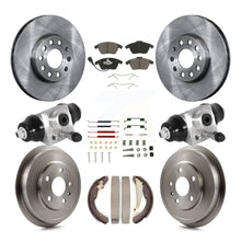 Load image into Gallery viewer, Front Rear Disc Brake Rotors Ceramic Pad And Drum Kit (9Pc) For Volkswagen Jetta