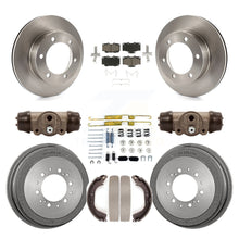 Load image into Gallery viewer, Front Rear Brake Rotors Ceramic Pad &amp; Drum Kit (9Pc) For 95-98 Toyota Tacoma 4WD