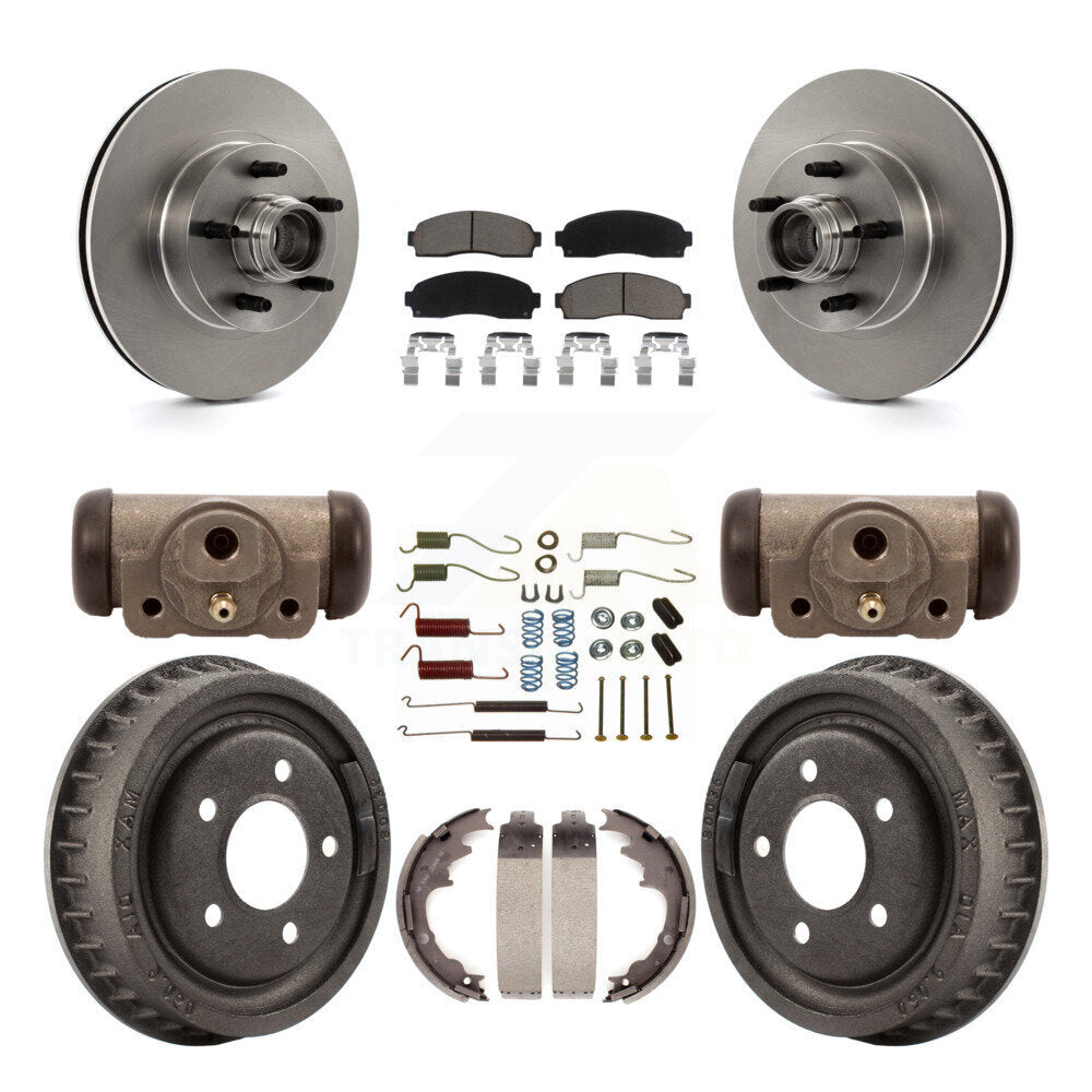 [Front+Rear] 06-09 Ford Ranger RWD Premium OE Brake Rotor Drum Kit & Ceramic Pads For Max Braking