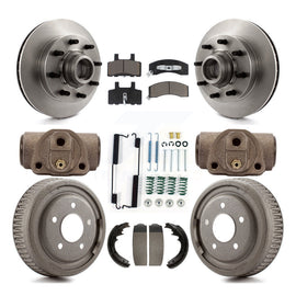 Front Rear Brake Rotor Ceramic Pad & Drum Kit (9Pc) For Chevrolet C1500 Suburban