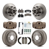 Front Rear Brake Rotor Ceramic Pad & Drum Kit (9Pc) For Chevrolet C1500 Suburban