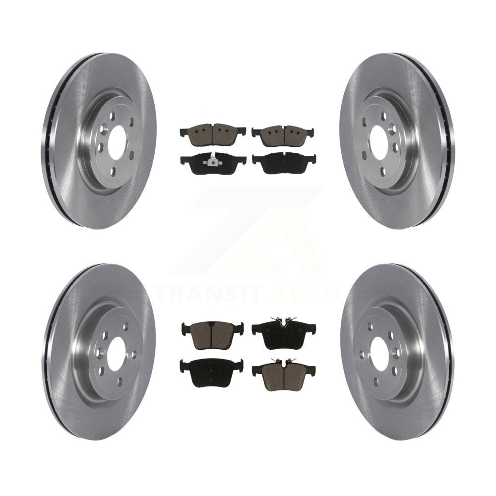 Front Rear Brake Rotors Ceramic Pad Kit For Jaguar F-Pace Land Rover Range Velar