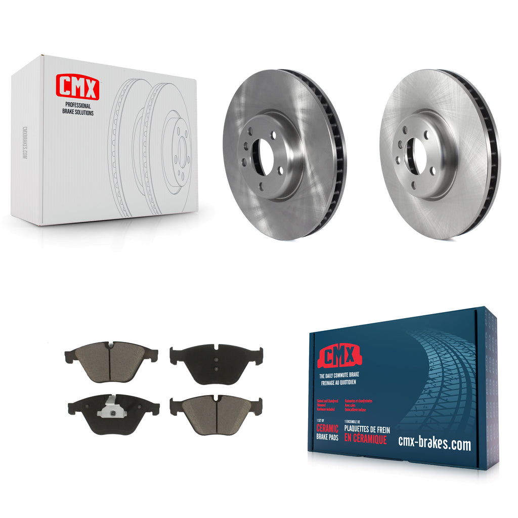 [Front] 2011-2013 BMW 535i Premium OE Brake Rotors & Ceramic Pads Kit For Max Braking