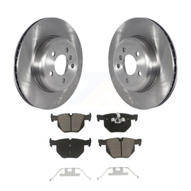 [Rear] 2013 BMW 335i With Blue Painted Calipers Premium OE Brake Rotors & Ceramic Pads Kit For Max Braking