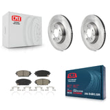 Front Disc Brake Rotors And Ceramic Pads Kit For Mazda 3