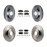 Front Rear Disc Brake Rotors And Ceramic Pads Kit For Mitsubishi Outlander