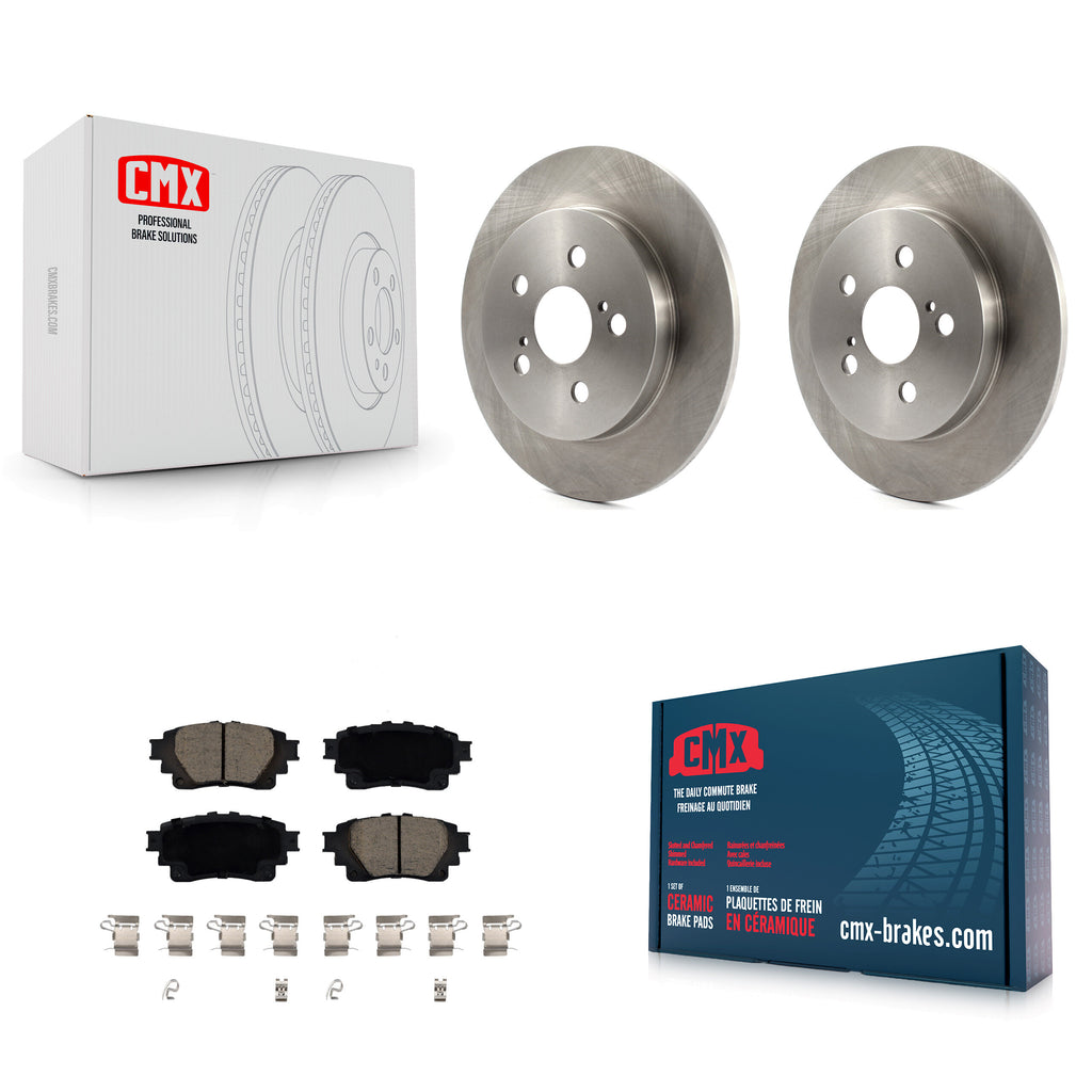 Rear Brake Rotors Ceramic Pad Kit For Toyota Corolla With Electric Parking