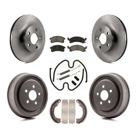 Front Rear Disc Brake Rotors Ceramic Pad & Drum Kit (7Pc) For Chevrolet Cavalier