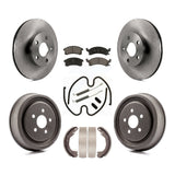 Front Rear Disc Brake Rotors Ceramic Pad & Drum Kit (7Pc) For Chevrolet Cavalier
