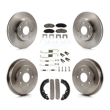 Charger l&#39;image dans la galerie, Front Rear Disc Brake Rotors Ceramic Pads And Drum Kit (7Pc) For Honda Civic