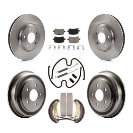 Front Rear Disc Brake Rotors Ceramic Pad And Drum Kit (7Pc) For Chevrolet Malibu