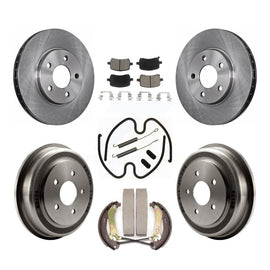 Front Rear Disc Brake Rotors Ceramic Pad And Drum Kit (7Pc) For Chevrolet Malibu