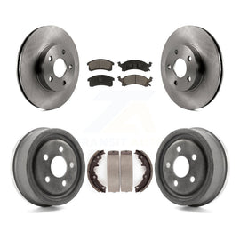 Front Rear Brake Rotors Ceramic Pad Drum Kit For Pontiac Sunfire Chevrolet Grand