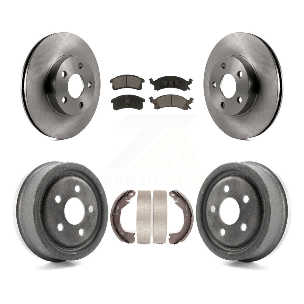 Front Rear Disc Brake Rotors Ceramic Pads And Drum Kit For Chevrolet Beretta