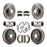 Front Rear Brake Rotor Ceramic Pad Drum Kit (9Pc) For Chevrolet Cavalier Pontiac