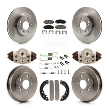 Load image into Gallery viewer, Front Rear Brake Rotor Ceramic Pad Drum Kit (9Pc) For 13 Honda Civic Natural Gas