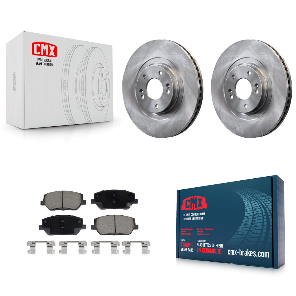 Front Disc Brake Rotors And Ceramic Pads Kit For 2019-2020 Hyundai Santa Fe
