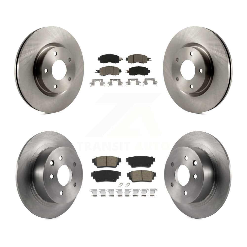 Front Rear Disc Brake Rotors And Ceramic Pad Kit For 2019-2020 Nissan Altima AWD