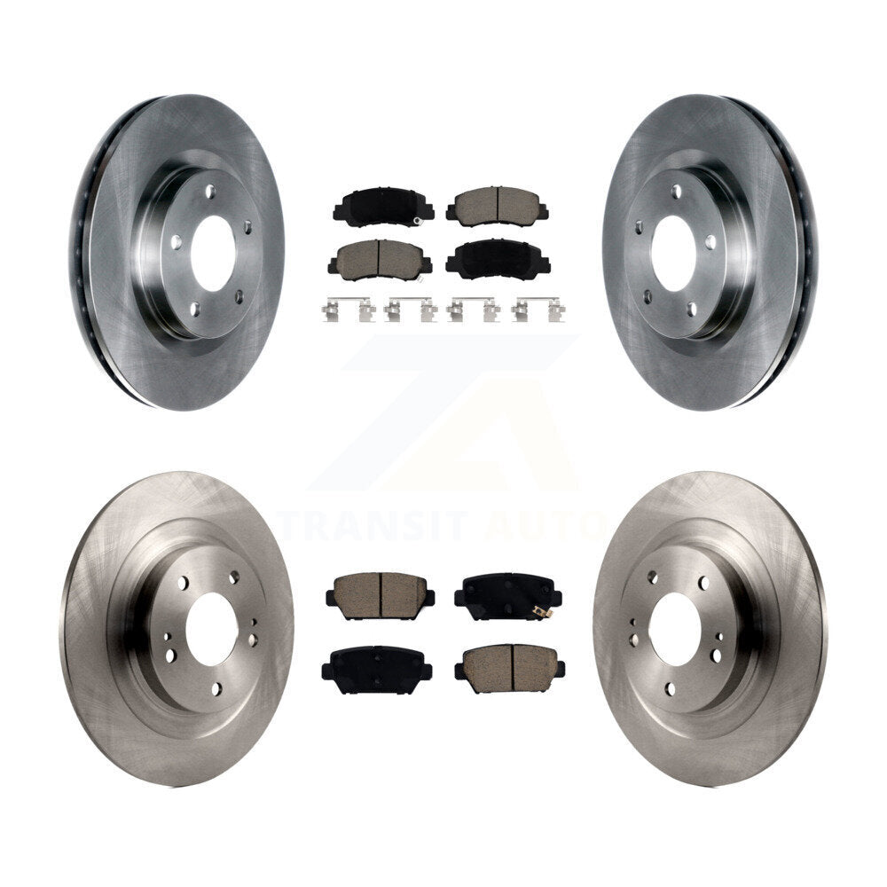 Front Rear Disc Brake Rotors And Ceramic Pads Kit For Mitsubishi Eclipse Cross