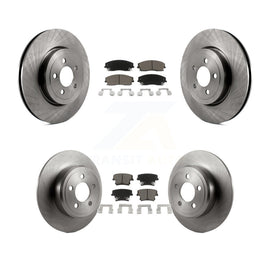 [Front+Rear] 15-18 Dodge Charger RWD with 3.6L Premium OE Brake Rotors & Ceramic Pads Kit For Max Braking