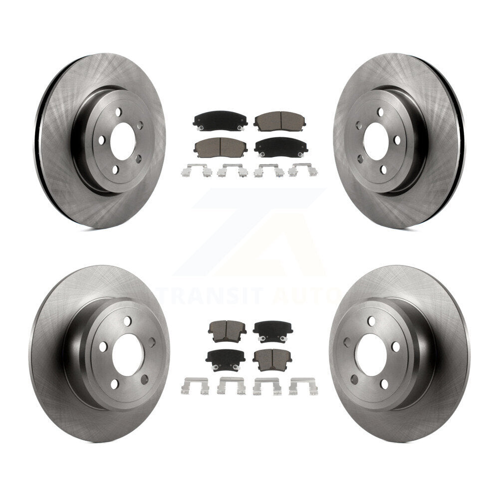 [Front+Rear] 15-18 Dodge Charger RWD with 3.6L Premium OE Brake Rotors & Ceramic Pads Kit For Max Braking