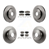 [Front+Rear] 15-18 Dodge Charger RWD with 3.6L Premium OE Brake Rotors & Ceramic Pads Kit For Max Braking
